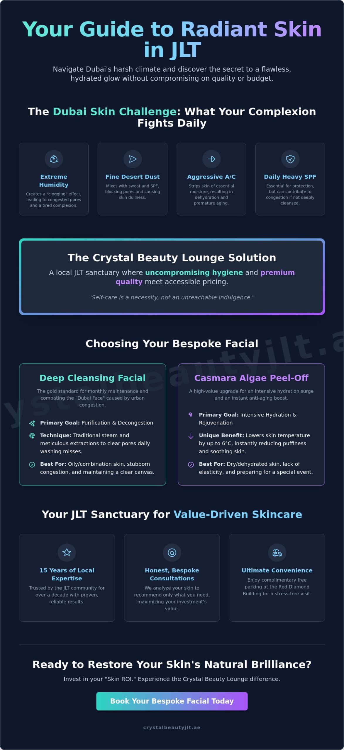 Affordable Facial in JLT: Your Guide to Radiant Skin at Crystal Beauty Lounge